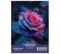 Rompecabezas para Adolescentes De 1000 Piezas Rose Neon Rompecabezas para Adultos Juguete Decoración De Pared Regalo De Cumpleaños Regalos Y Cumpleaños Únicos 52x38cm/1000pcs