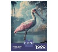 Rompecabezas para Adolescentes De 1000 Piezas Roseate Spoonbill in Marsh Rompecabezas Juegos Relajantes Pero Divertidos Y Humorísticos Cumpleaños 52x38cm/1000pcs