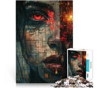 Rompecabezas para Adolescentes de 1000 Piezas Rostro de Mujer Competición de Velocidad de Manos Interacción Entre Padres e Hijos 52x38cm