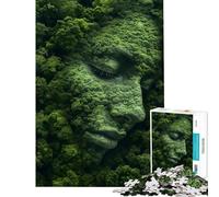 Rompecabezas para Adolescentes de 1000 Piezas Rostro de Mujer en el Bosque Rompecabezas para Adultos Juego Familiar Divertido y con Humor Un Gran Regalo para los Amantes de los Videojuegos (38x52cm)