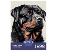 Rompecabezas para Adolescentes De 1000 Piezas Rottweiler Drawing Dog Rompecabezas para Adultos Juego Familiar Difícil Difícil Cumpleaños Y Navidad 38x26cm/1000pcs