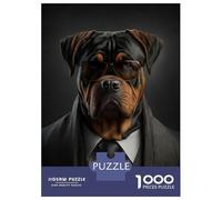 Rompecabezas para Adolescentes De 1000 Piezas Rottweiler Mafia Boss Rompecabezas para Adultos Juguetes Antiestrés Regalo De Cumpleaños para Cumpleaños, Navidad 70x50cm/1000pcs