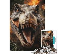 Rompecabezas para Adolescentes de 1000 Piezas Rugido de T-Rex Rompecabezas para Adultos Juguetes de Bricolaje Carrera de Velocidad difícil y desafiante (tamaño 38x26cm)