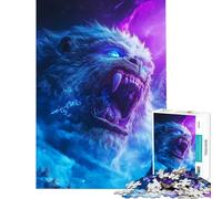 Rompecabezas para Adolescentes de 1000 Piezas Rugido del Feroz Yeti Rompecabezas para Adultos antiestrés Difícil cumpleaños (tamaño 50x75cm)