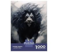 Rompecabezas para Adolescentes De 1000 Piezas Running Dark Lion Rompecabezas para Adultos Juguete Decoración De Pared Regalo De Cumpleaños Juego Desafiante Regalos 38x26cm/1000pcs