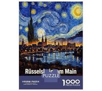 Rompecabezas para Adolescentes De 1000 Piezas Russelsheim Am Main Van Gogh Style Rompecabezas para Adultos Juego Familiar Alivia El Estrés Interacción Entre Padres E Hijos 52x38cm/1000pcs