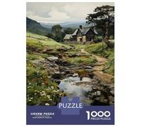 Rompecabezas para Adolescentes De 1000 Piezas Rustic Cabin in The Mountains Rompecabezas para Adultos Juegos Relajantes para La Diversión Familiar 52x38cm/1000pcs