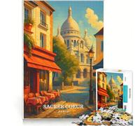 Rompecabezas para Adolescentes de 1000 Piezas, Sacré-Cœur Paris, Juegos Divertidos, Entrena tu Cerebro y Tus Manos, Ideal para Decorar tu Escritorio 38x52cm