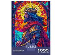 Rompecabezas para Adolescentes De 1000 Piezas Sacred Stained Glass Rompecabezas para Adultos Juguetes Antiestrés Regalo De Cumpleaños para Cumpleaños, Navidad 52x38cm/1000pcs