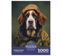 Rompecabezas para Adolescentes De 1000 Piezas Saint Bernard Camo Jacket Rompecabezas para Adultos Juegos Familiares Corte De Precisión Regalos Y Cumpleaños Únicos 70x50cm/1000pcs