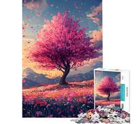 Rompecabezas para Adolescentes de 1000 Piezas Sakura Dreamscape Rompecabezas de Juguete para Adolescentes Decoración de Pared Desafío Educativo (Tamaño 38x52cm)