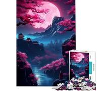 Rompecabezas para Adolescentes de 1000 Piezas Sakura Night Tokyo Geisha Juguetes adictivos para Cultivar la Paciencia Juego Familiar Ideal para Parejas Un Gran Regalo para los Amantes de los Juegos