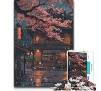 Rompecabezas para Adolescentes de 1000 Piezas Sakura Rainy Evening Hand Speed Race Juego Imposible para Mayores de 14 años Juego de Rompecabezas ofrecido 50x75cm