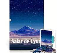 Rompecabezas para Adolescentes de 1000 Piezas Salar de Uyuni,Bolivia de Noche Juego de Ajuste preciso,Juego de ingenio,Tiempo Libre,diversión, (50x75cm)