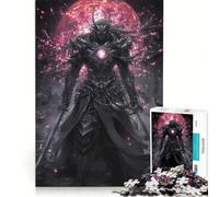 Rompecabezas para Adolescentes de 1000 Piezas: Samurai con Armadura Oscura y orbe Rojo, Juego Educativo, decoración, Ideal para añadir a la Lista de Deseos de Papá Noel 38x26cm