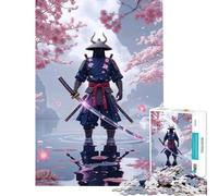 Rompecabezas para Adolescentes de 1000 Piezas Samurai en Flor primaveral Un desafío Educativo y difícil Que pondrá a Prueba tu ingenio para Mayores de 14 años 38x52cm