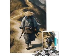 Rompecabezas para Adolescentes de 1000 Piezas Samurái en un Sendero de montaña Juego práctico Juguetes educativos Ideas de Regalos desafío difícil (tamaño 38x52cm)