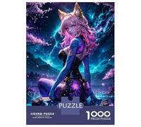 Rompecabezas para Adolescentes De 1000 Piezas Samurai Girl Japan Magical Rompecabezas para Adultos Juguetes Antiestrés Regalo De Cumpleaños para Cumpleaños, Navidad 70x50cm/1000pcs