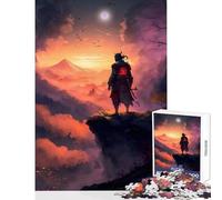 Rompecabezas para Adolescentes de 1000 Piezas Samurai Guardian Sunset Juguete Educativo Gran Regalo para Juegos Familiares Entrena tu Cerebro y Tus Manos tamaño 38x26cm