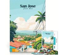 Rompecabezas para Adolescentes de 1000 Piezas San José,Costa Rica Juego de Ajuste preciso Juego Que estimula la Mente Ocio y diversión Arte (38x26cm)