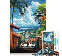 Rompecabezas para Adolescentes de 1000 Piezas San José,Costa Rica Juego de Ajuste preciso Juego Que estimula la Mente Ocio y diversión Arte (50x75cm)