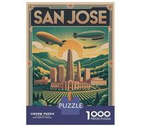 Rompecabezas para Adolescentes De 1000 Piezas San Jose Vintage Travel Rompecabezas Juguete Decoración De Pared Vacaciones En Casa Matar El Tiempo Desafío Educativo 52x38cm/1000pcs