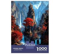 Rompecabezas para Adolescentes De 1000 Piezas Sanctuary of The Crimson Falls Rompecabezas para Adultos Juegos Divertidos Desafío Difícil Regalo De Cumpleaños, Regalos, 52x38cm/1000pcs