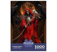 Rompecabezas para Adolescentes De 1000 Piezas Santa Muerte with Owl Rompecabezas para Adolescentes Juegos Relajantes para La Diversión Familiar Juego Desafiante Regalos 52x38cm/1000pcs
