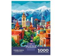Rompecabezas para Adolescentes De 1000 Piezas Santiago, Chile Cityscape Rompecabezas para Adultos Juegos Familiares Análisis Y Lógica Cumpleaños Y Navidad 52x38cm/1000pcs