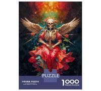 Rompecabezas para Adolescentes De 1000 Piezas Santisima Muerte in Red Dress Rompecabezas para Adultos Juguetes Antiestrés Arte De Pared Regalos De Cumpleaños Y Únicos 52x38cm/1000pcs