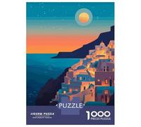 Rompecabezas para Adolescentes De 1000 Piezas Santorini Sunset Rompecabezas para Adultos Juguete Decoración De Pared Regalo De Cumpleaños Regalos Y Cumpleaños Únicos 70x50cm/1000pcs