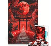Rompecabezas para Adolescentes de 1000 Piezas: Santuario de la Luna de Sangre, Juego de ingenio, desafiante de completar, Toda la Familia 38x52cm