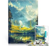 Rompecabezas para Adolescentes de 1000 Piezas Santuario del Claro del Dragón Juego Educativo Familiar Decoración del hogar 52x38cm