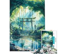 Rompecabezas para Adolescentes de 1000 Piezas Santuario Kami del Bosque Rompecabezas para Adultos Juego de ingenio Regalos para Mujeres Ideal como obsequio para Toda la Familia (tamaño 50x75cm)