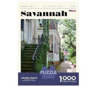 Rompecabezas para Adolescentes De 1000 Piezas Savannah Georgia Travel Art Rompecabezas para Adultos Juego De Ingenio Regalos para Mujeres Desafiante De Completar 38x26cm/1000pcs