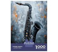 Rompecabezas para Adolescentes De 1000 Piezas Saxophone Painting Rompecabezas para Adultos Juegos Relajantes Regalos para Mujeres Ayuda A Ejercitar El Cerebro 38x26cm/1000pcs