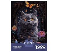 Rompecabezas para Adolescentes De 1000 Piezas Scottish Fold Rompecabezas para Adultos Juego Práctico Una Obra De Arte Cumpleaños 38x26cm/1000pcs