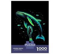 Rompecabezas para Adolescentes De 1000 Piezas Scuba Diver and Whale Rompecabezas para Adultos Juego De Ingenio Decoración De Pared Regalos para Reducir El Estrés 70x50cm/1000pcs