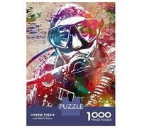 Rompecabezas para Adolescentes De 1000 Piezas Scuba Diver Sport Art Rompecabezas para Adultos Juguete Decoración De Pared Corte De Precisión para Cumpleaños, Navidad 38x26cm/1000pcs