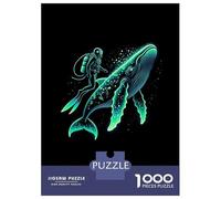 Rompecabezas para Adolescentes De 1000 Piezas Scuba Diver Whale Rompecabezas para Adultos Juegos Relajantes Análisis Y Lógica Difícil Y Desafiante 38x26cm/1000pcs