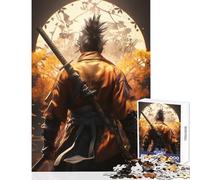 Rompecabezas para Adolescentes de 1000 Piezas Sekiro Wolf Samurai Juguetes de Bricolaje Grandes Regalos y Juguetes Juegos Familiares para Mejorar el Amor en Pareja tamaño 50x75cm