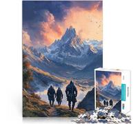 Rompecabezas para Adolescentes de 1000 Piezas Sendero de montaña al Atardecer Aventureros desafío Educativo Mejorar la Memoria 75x50cm
