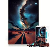 Rompecabezas para Adolescentes de 1000 Piezas Sendero hacia una Puerta de Nebulosa Decoración de Corte preciso Juguete Creativo y Divertido Juego de Paz Pieza de Arte navideña (38x26cm)