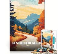 Rompecabezas para Adolescentes de 1000 Piezas Sentiero Degli Dei, Italia Arte paisajístico Decoración con Corte preciso Juguete Creativo y Divertido Juego de Paz Pieza de Arte navideña (50x75cm)