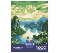 Rompecabezas para Adolescentes De 1000 Piezas Serene Mountain Lake Rompecabezas para Adultos Juguete Decoración De Pared Mejora La Memoria Regalos De Cumpleaños Y Únicos 70x50cm/1000pcs