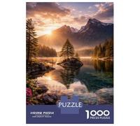 Rompecabezas para Adolescentes De 1000 Piezas Serene Mountain Lake Sunrise Rompecabezas para Adultos Juegos Relajantes Regalos para Mujeres Regalos De Juegos Desafiantes 52x38cm/1000pcs