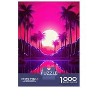 Rompecabezas para Adolescentes De 1000 Piezas Serene Synthwave Paradise Rompecabezas para Adultos Juegos Familiares Corte De Precisión Juego Desafiante Regalos 70x50cm/1000pcs