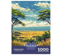 Rompecabezas para Adolescentes De 1000 Piezas Serengeti National Park, Tanzania Art Rompecabezas para Adultos Juegos Divertidos Desafío Difícil Regalo De Cumpleaños, Regalos, 52x38cm/1000pcs