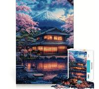 Rompecabezas para Adolescentes de 1000 Piezas Serenidad en Flor de Cerezo Juego de Bordes limpios para Resolver Problemas,Divertido y Relajante,Ideal para cumpleaños o como Actividad artística