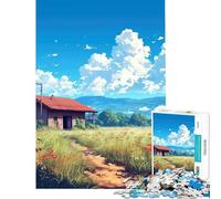 Rompecabezas para Adolescentes de 1000 Piezas Serenidad Rural Rompecabezas para Adolescentes Juego práctico Decoración de Pared Difícil y desafiante (Tamaño 38x26cm)